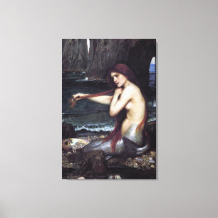 Een zeemeermin van J W Waterhouse, 1901 Canvas Afdruk