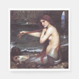 Een zeemeermin van J W Waterhouse, 1901 Servet