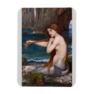 Een zeemeermin van John William Waterhouse Fine ar Magneet