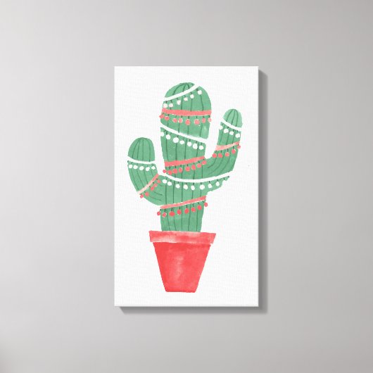 Een zeer Cactus kerstboom Canvas Afdruk (Voorkant)