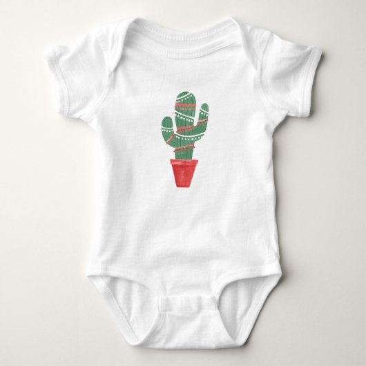 Een zeer Cactus kerstboom Romper (Voorkant)