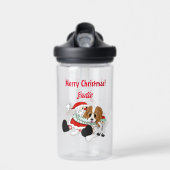Een zeer Cavalier King Charles Kerstmis personalis Waterfles (Voorkant)