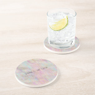 Een zeer eenhoorn sprankeling Glitzy Goud Roze Ker Zandsteen Onderzetter