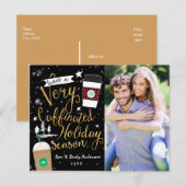 EEN ZEER GECOFFEÏNEERD KERSTSEIZOEN Fotokaart Feestdagenkaart (Voorkant / Achterkant)