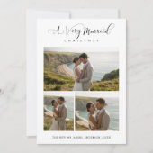 Een zeer getrouwd kerstscript 3 foto kust feestdagenkaart (Voorkant)