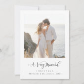 Een zeer getrouwd kerstscript kustfoto feestdagenkaart (Voorkant)