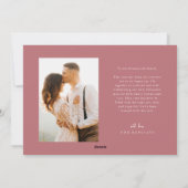Een zeer getrouwde kerst Pas getrouwd foto roze Feestdagenkaart (Achterkant)