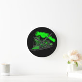 Een zeer heldere Neon Green Train Engine Ronde Klok (Huis)