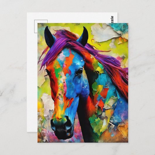 Een zeer kleurrijk Briefkaart (Voorkant / Achterkant)