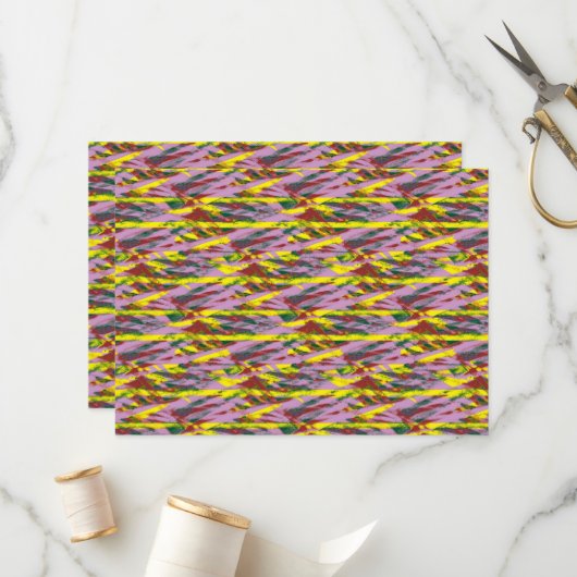 Een zeer kleurrijk patroon met veel verschillende  programma (Voorkant / Achterkant in situ)