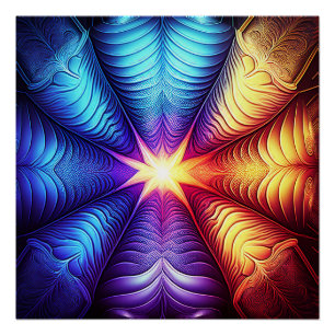 Een zeer kleurrijke Lyapunov fractal Perfect Poster