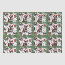 Een zeer Schnauzer Kerstmis Tissuepapier