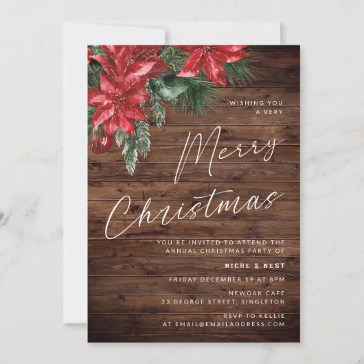 Een zeer vrolijk kerstfeest viering rustiek kaart (Voorkant)