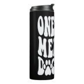 Een zeer vrolijke hond mam-3 thermosbeker (Gedraaid links)