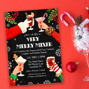 Een zeer vrolijke mixer Kerstcocktailparty Kaart