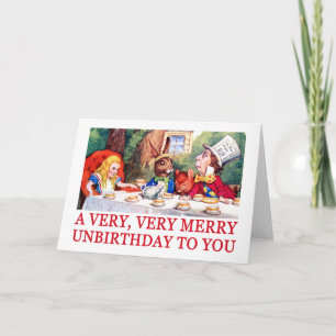 EEN ZEER, ZEER VROLIJKE UNBIRTHDAY AAN U! FEESTDAGEN KAART
