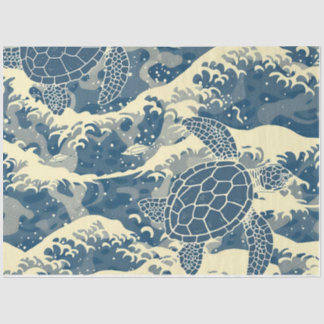 Een Zeeschildpad Serie Design 2 Tissuepapier