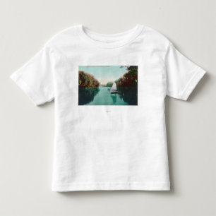 Een zeilboot op de Feather River Marysville, CA Kinder Shirts