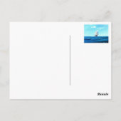 Een zeilschip op zee briefkaart (Achterkant)