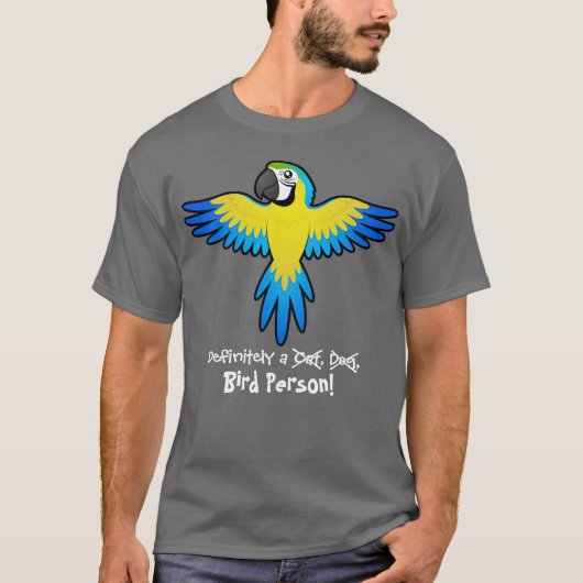 Een zeker vogelvolk (ara/papegaai) t-shirt (Voorkant)