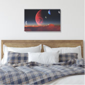 Een zeldzame uitlijning (cloudtops) canvas afdruk (Insitu (Slaapkamer))