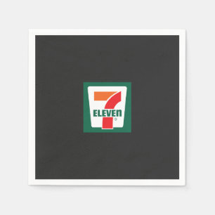 Een zeven logo op een groene achtergrond servet
