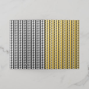 Een zich herhalend patroon van onderling verbonden folie wenskaart