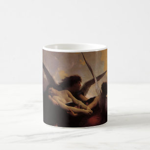 Een ziel die door Bouguereau naar de hemel wordt g Koffiemok