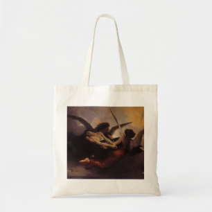 Een ziel die door Bouguereau naar de hemel wordt g Tote Bag