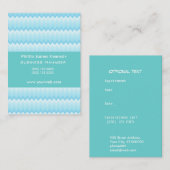 Een Zig en een Zag Mint Chevron Pattern Benoeming Afsprakenkaartje (Voorkant / Achterkant)