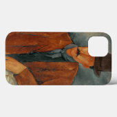 Een zittend man dat op een tafel leunt Case-Mate iPhone case (Achterkant (horizontaal))