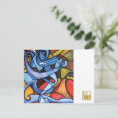 Een zo blauw Briefkaart (Staand voorkant)