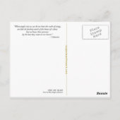 Een zo blauw Briefkaart (Achterkant)