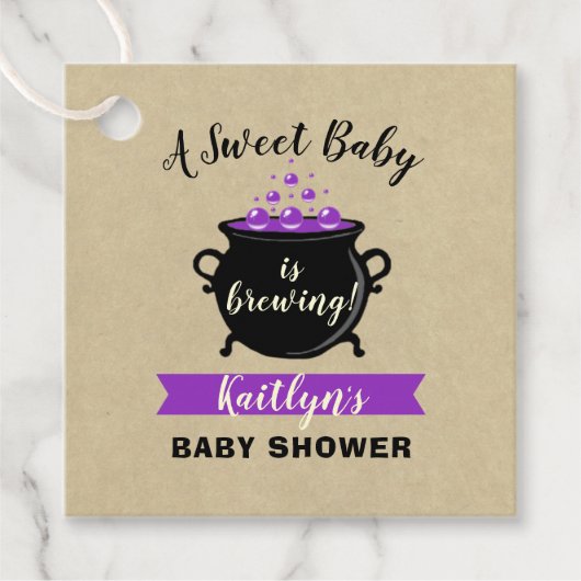 Een zoete Baby breekt halloween Baby shower Bedankjes Labels (Voorkant)