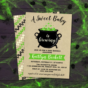 Een zoete Baby breekt halloween Baby shower Kaart