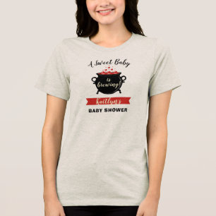 Een zoete Baby breekt halloween Baby shower Tri-Blend Shirt
