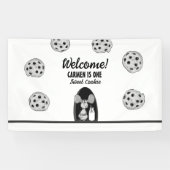 Eén Zoete Cookie Muis Eerste Verjaardag Spandoek (Horizontaal)