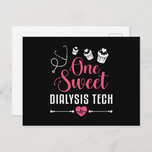 Eén zoete dialyse Tech Dialyse Technicia verpleegs Briefkaart (Voorkant / Achterkant)