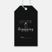 Een zoete die eindigt op een nieuwe bruiloft die b cadeaulabel (Achterkant)