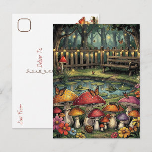 Een zoete, dromerige Cottagecore Groetjes Briefkaart