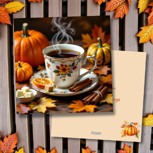 Een zoete herfstzegen feestdagenkaart