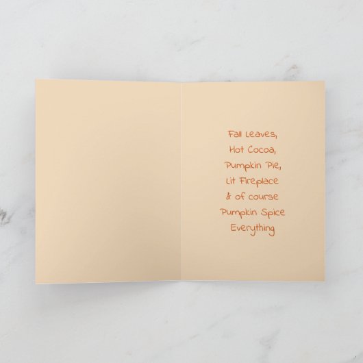 Een zoete herfstzegen kaart (Binnen)