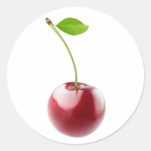 Eén zoete kers ronde sticker
