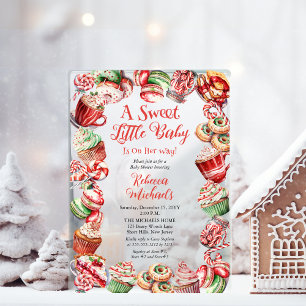 Een Zoete Kleine Baby Snoep Frame Baby Shower Acryl Uitnodigingen
