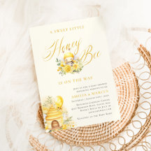 Een zoete kleine honingbij baby shower