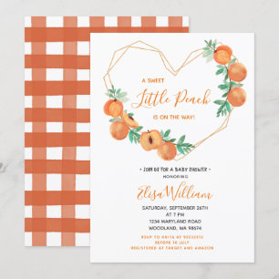 Een zoete kleine peach is onderweg naar het Baby s Kaart