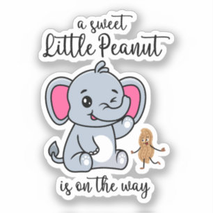 Een zoete kleine pinda in op de weg naar nieuwe ba sticker