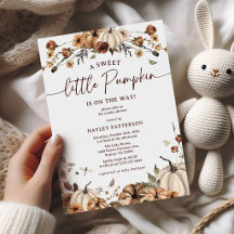 Een Zoete Kleine Pompoen Herfst Baby Shower