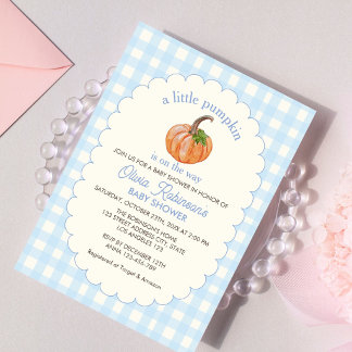 Een zoete Kleine Pompoen is op komst baby shower Kaart