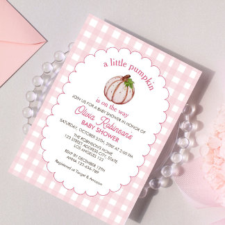 Een zoete Kleine Pompoen is op komst baby shower Kaart